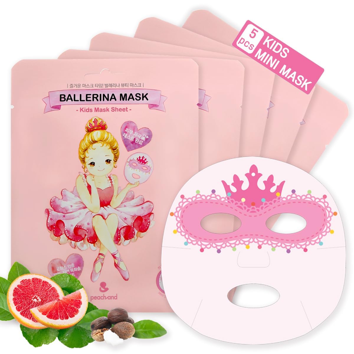 peach and spa party scene with masks as fun gift for girls and sleepovers