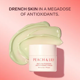 Peach & Lily cream on hand demonstrating application and fast-absorbing benefit