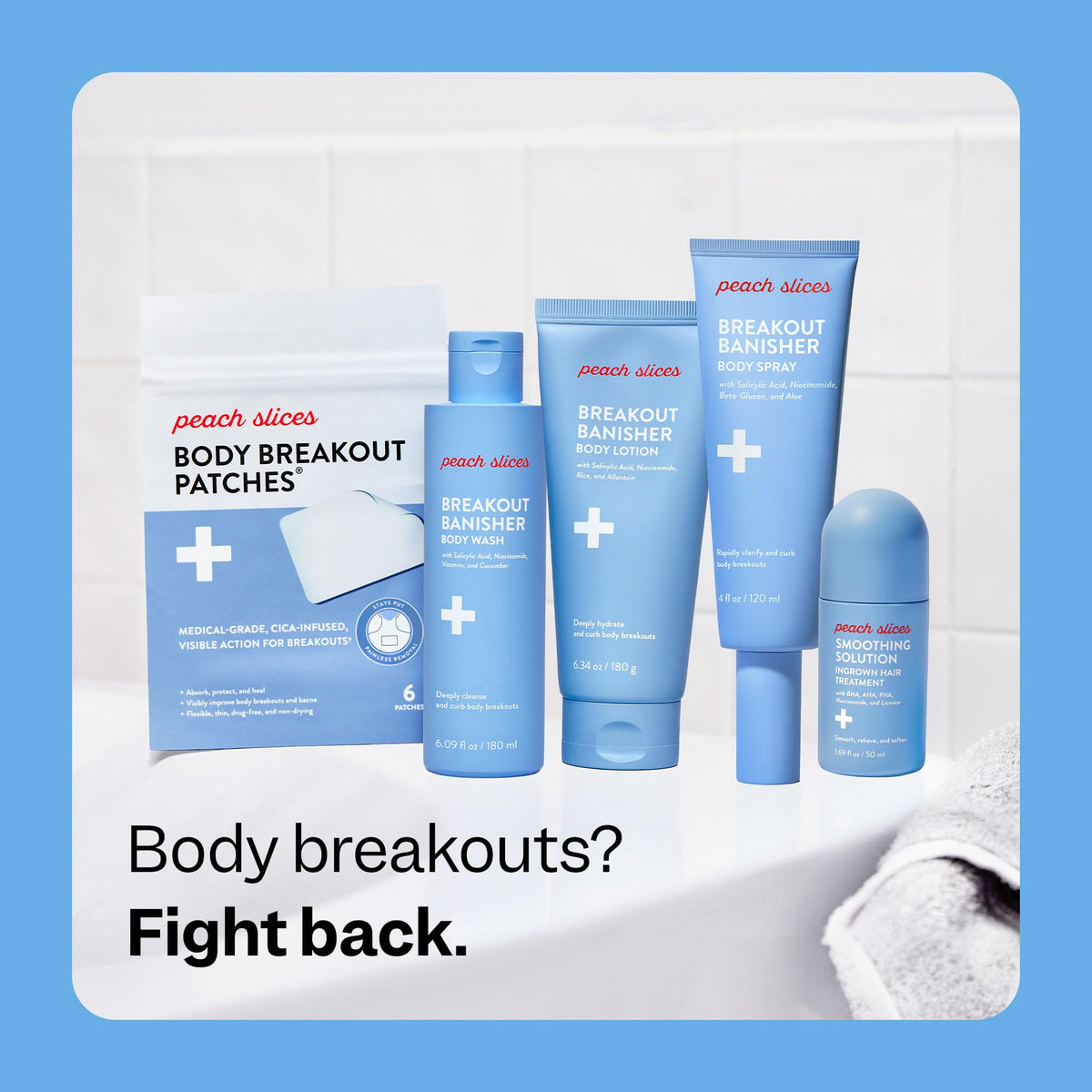 Peach Slices application steps demonstrating easy press-on overnight use