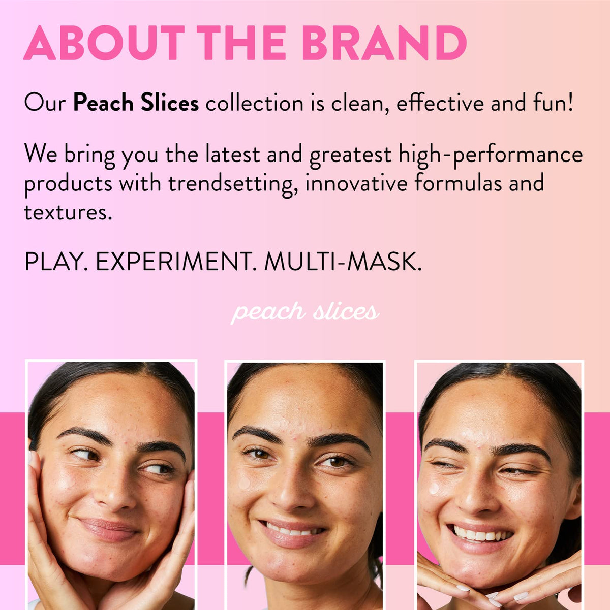 Peach Slices before and after skin showing hydrated, dewy glow improvement