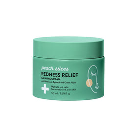 Peach Slices front jar showing packaging and calming cream benefits