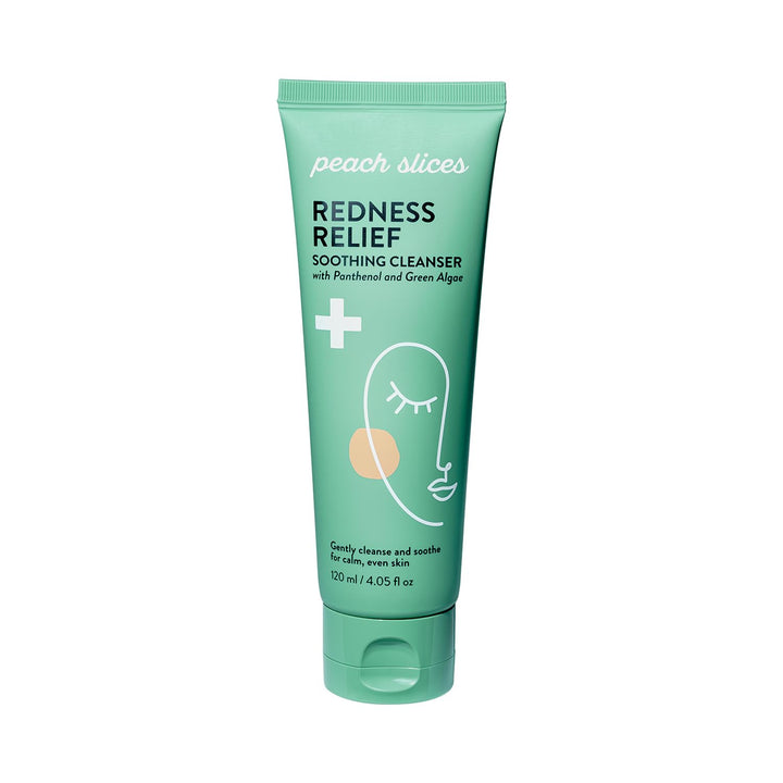 Peach Slices front packaging showing calming cleanser benefits