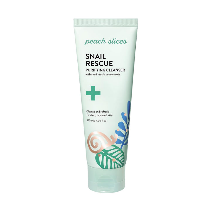 Peach Slices front packaging showing cleanser and benefits