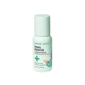 Peach Slices front packaging showing serum bottle and branding benefit hydration