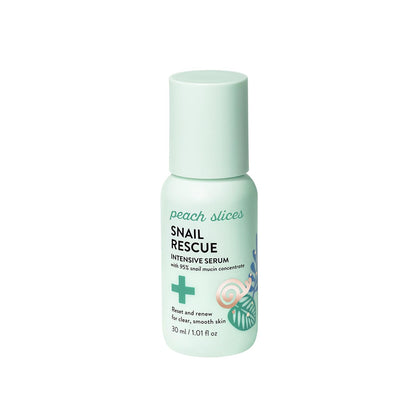 Peach Slices front packaging showing serum bottle and branding benefit hydration