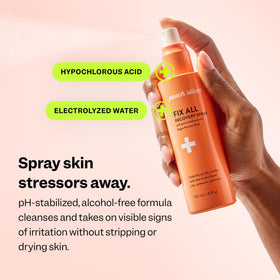 Peach Slices droplet on skin showing lightweight hydrating texture