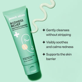 Peach Slices creamy foam texture close-up for gentle cleansing