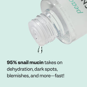 Peach Slices toner being patted into skin demonstrating quick absorption