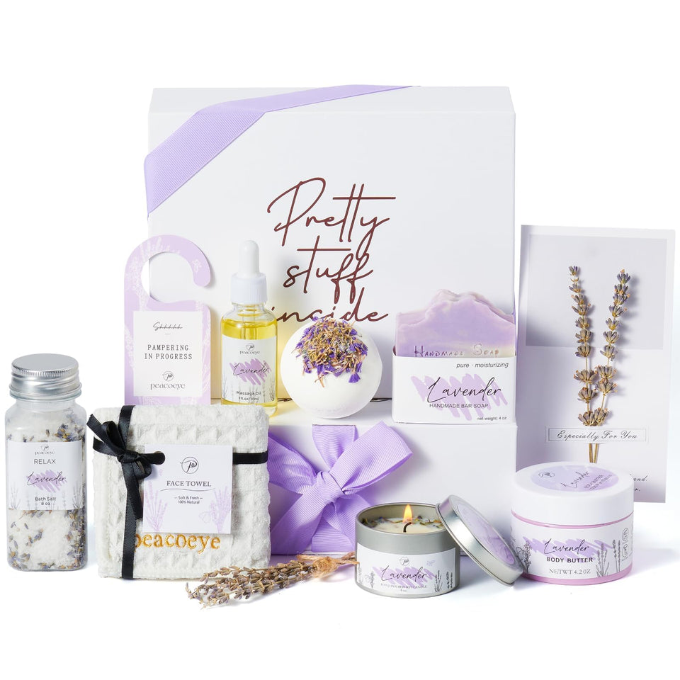 peacoeye purple box front packaging ready to gift with visible contents