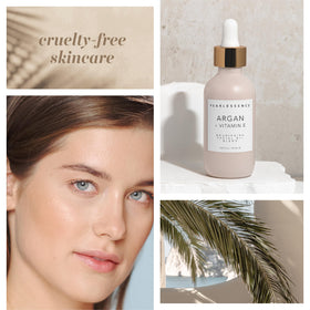 Drop of Pearlessence oil in palm showing smooth texture and quick absorption