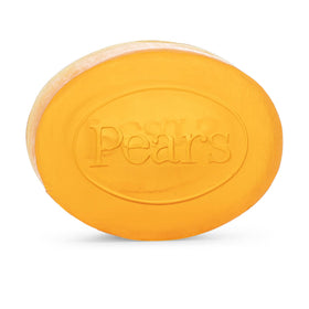 Pears amber close-up translucent bar highlighting smooth texture and glycerin clarity