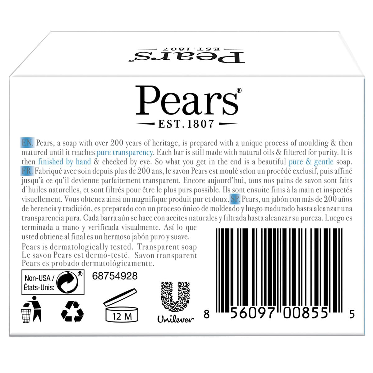 Pears close-up of translucent texture highlighting moisturizing glycerin benefit