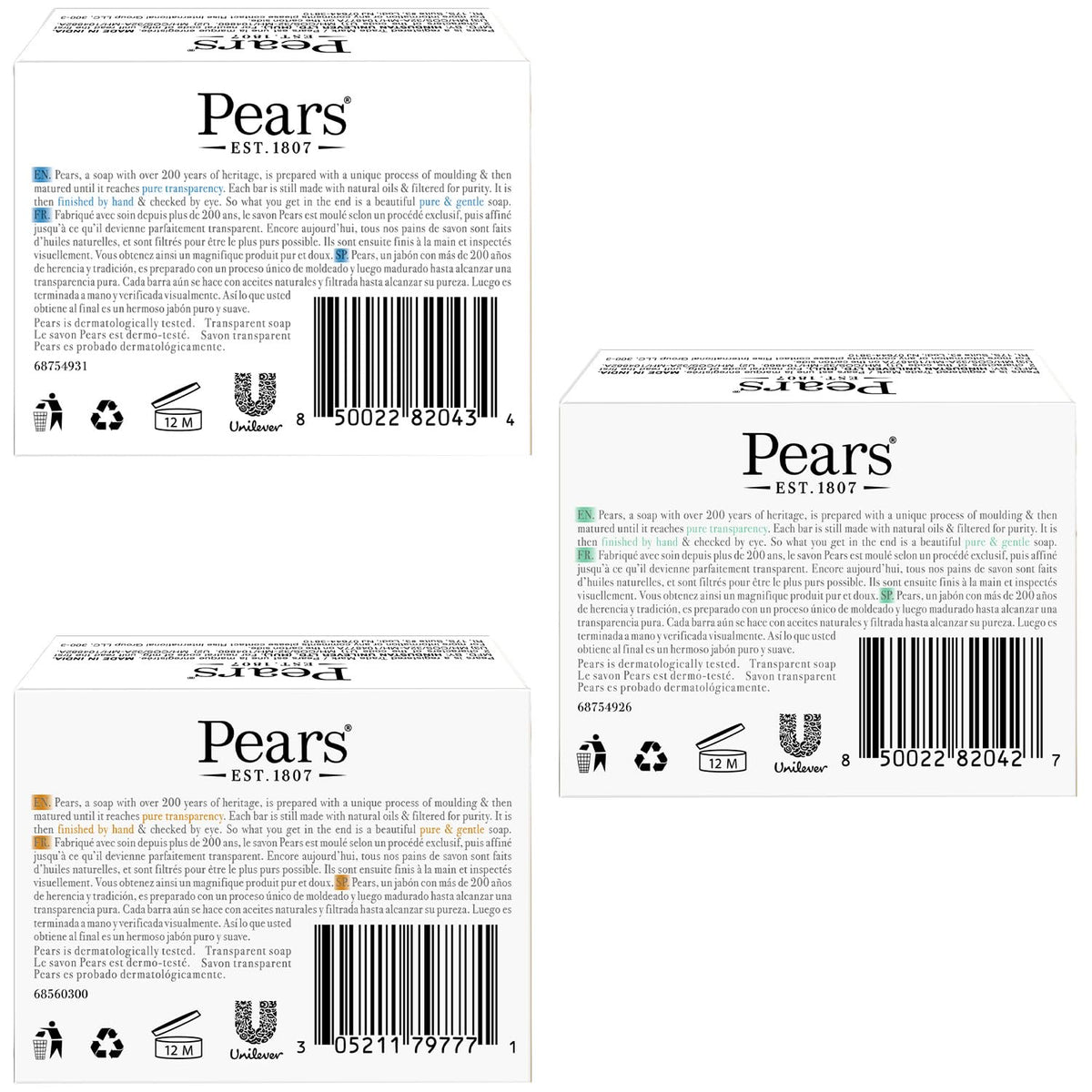 Pears blue mint close-up highlighting translucent texture and cooling feel