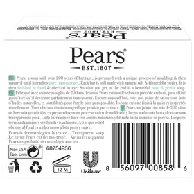 Pears close-up of soap texture highlighting glycerin clarity and gentle feel