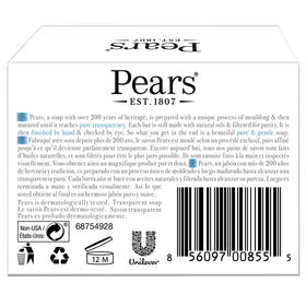 Close-up of Pears mint bar transparency highlighting smooth texture and moisture
