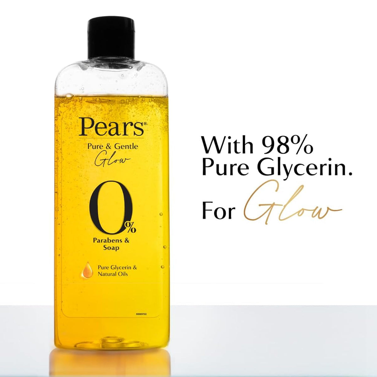 Pears shower gel being dispensed to show controlled, non-wasting pump