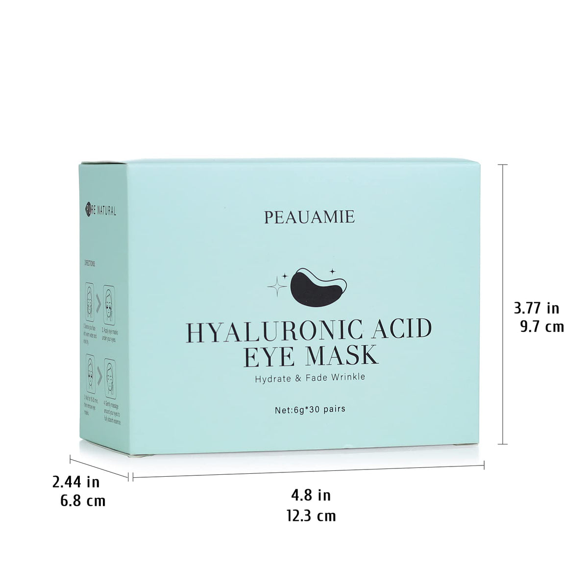 PEAUAMIE before and after comparison illustrating refreshed under-eye appearance benefit
