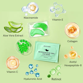 PEAUAMIE patch with visible essence droplet showing nourishing serum