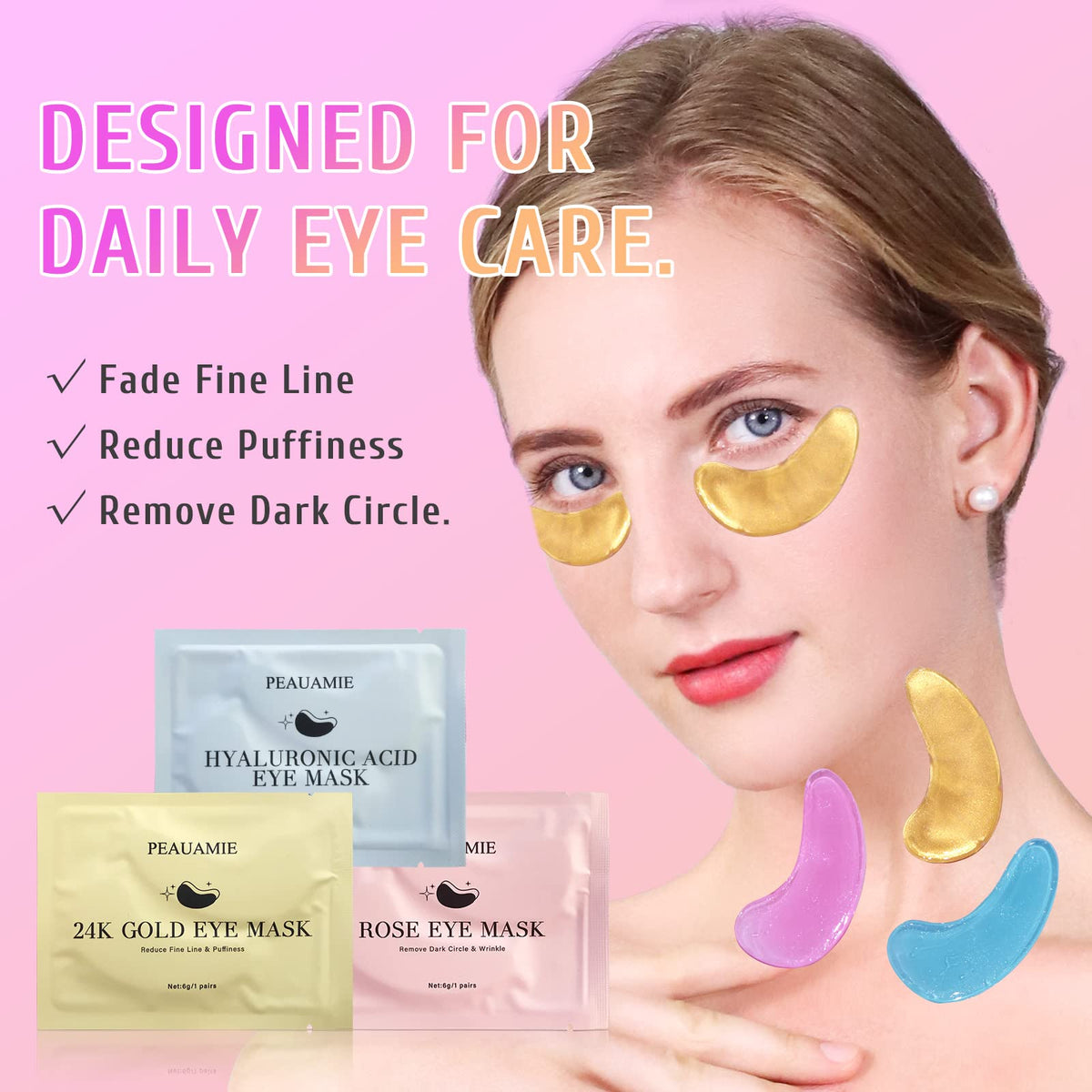 PEAUAMIE close-up 24K gold mask texture delivering a revitalizing glow