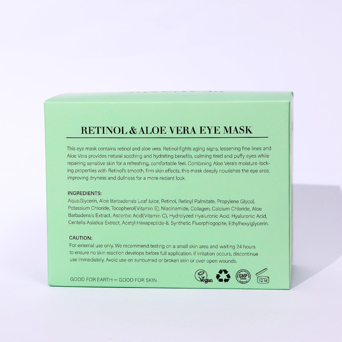 PEAUAMIE ingredients label close-up highlighting retinol and aloe vera