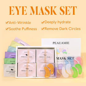 peauamie open box revealing individually sealed under-eye patch pairs for easy use