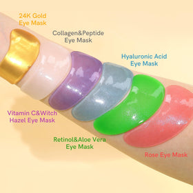 peauamie patch applied under eye demonstrating cooling depuffing benefit