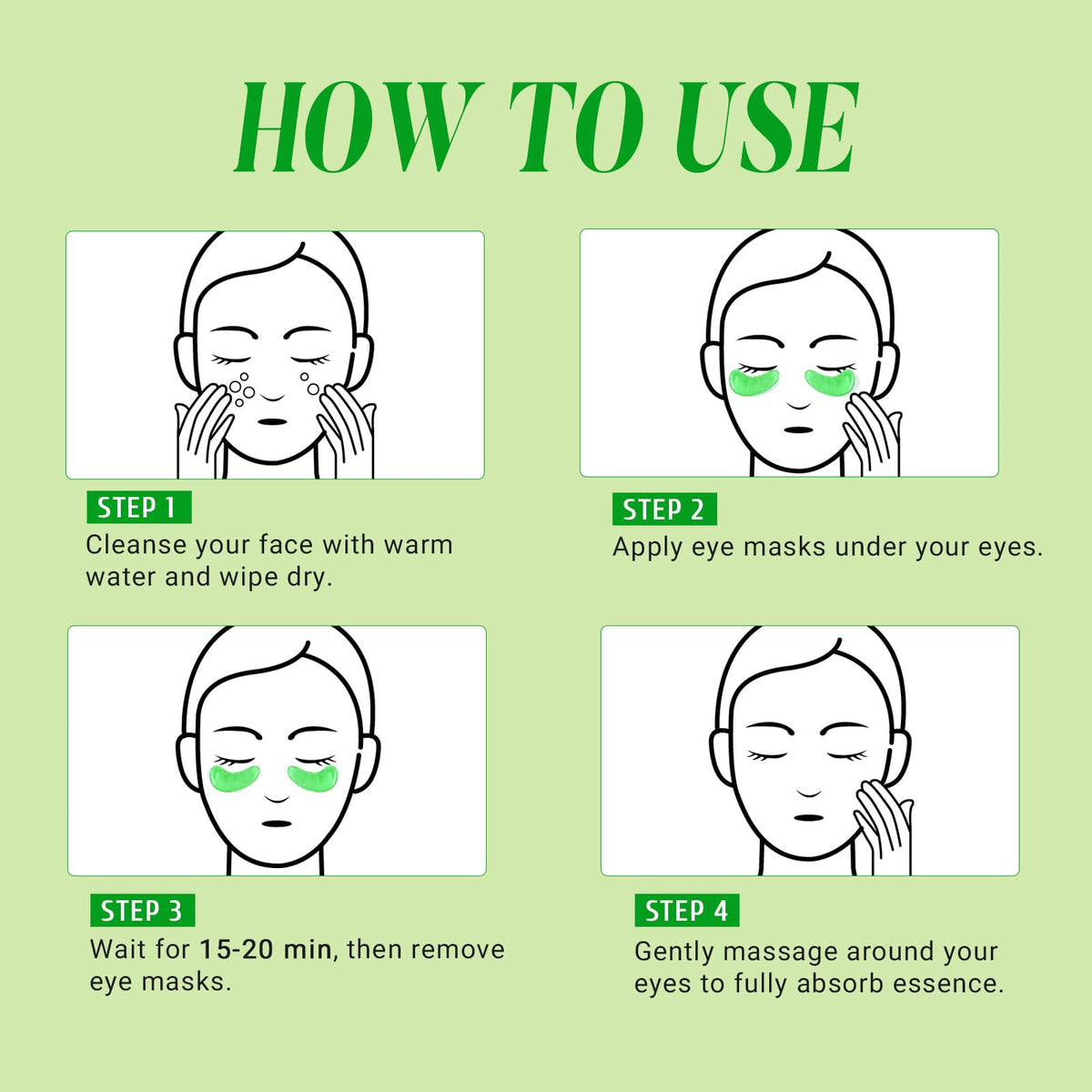 PEAUAMIE patches staged on vanity for easy nightly self-care routine