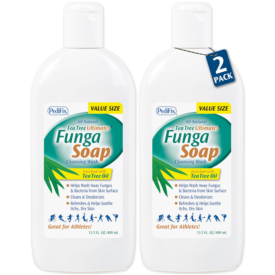 Pedifix front view of two bottles showing packaging and immediate identification benefit