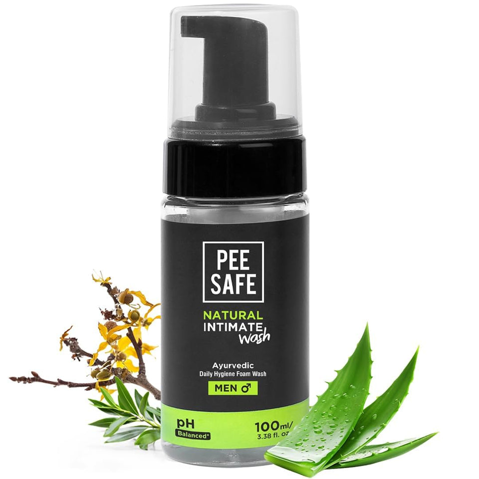 Pee Safe front packaging showing bottle and label for confident cleansing