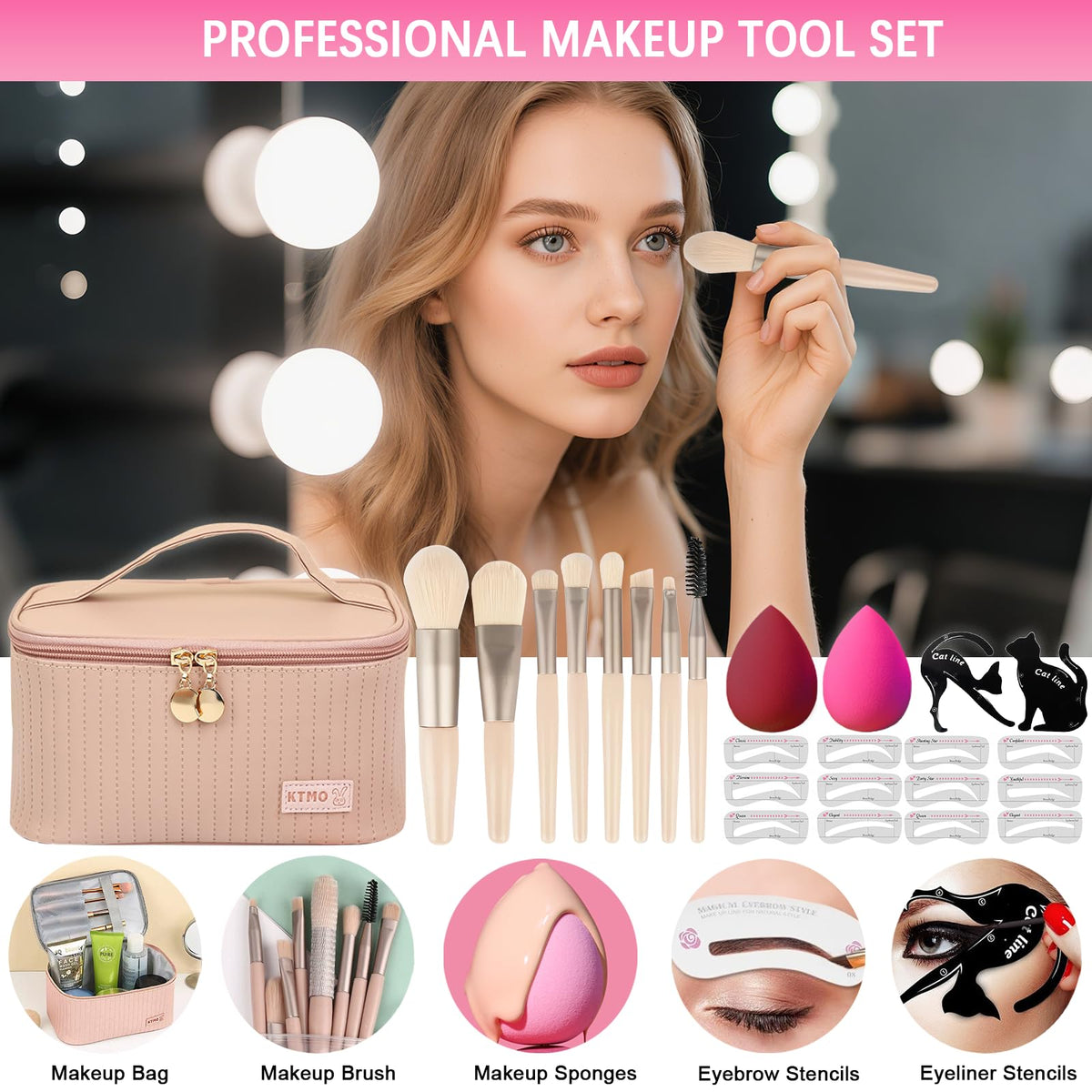 Peenice makeup brushes detail showing bristle quality and precise application