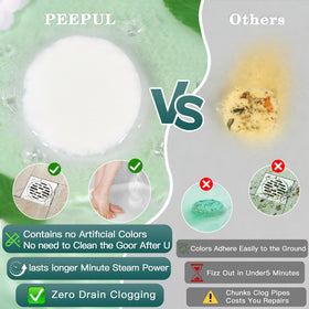 peepul tablet in shower scene demonstrating steam release and fragrance benefit