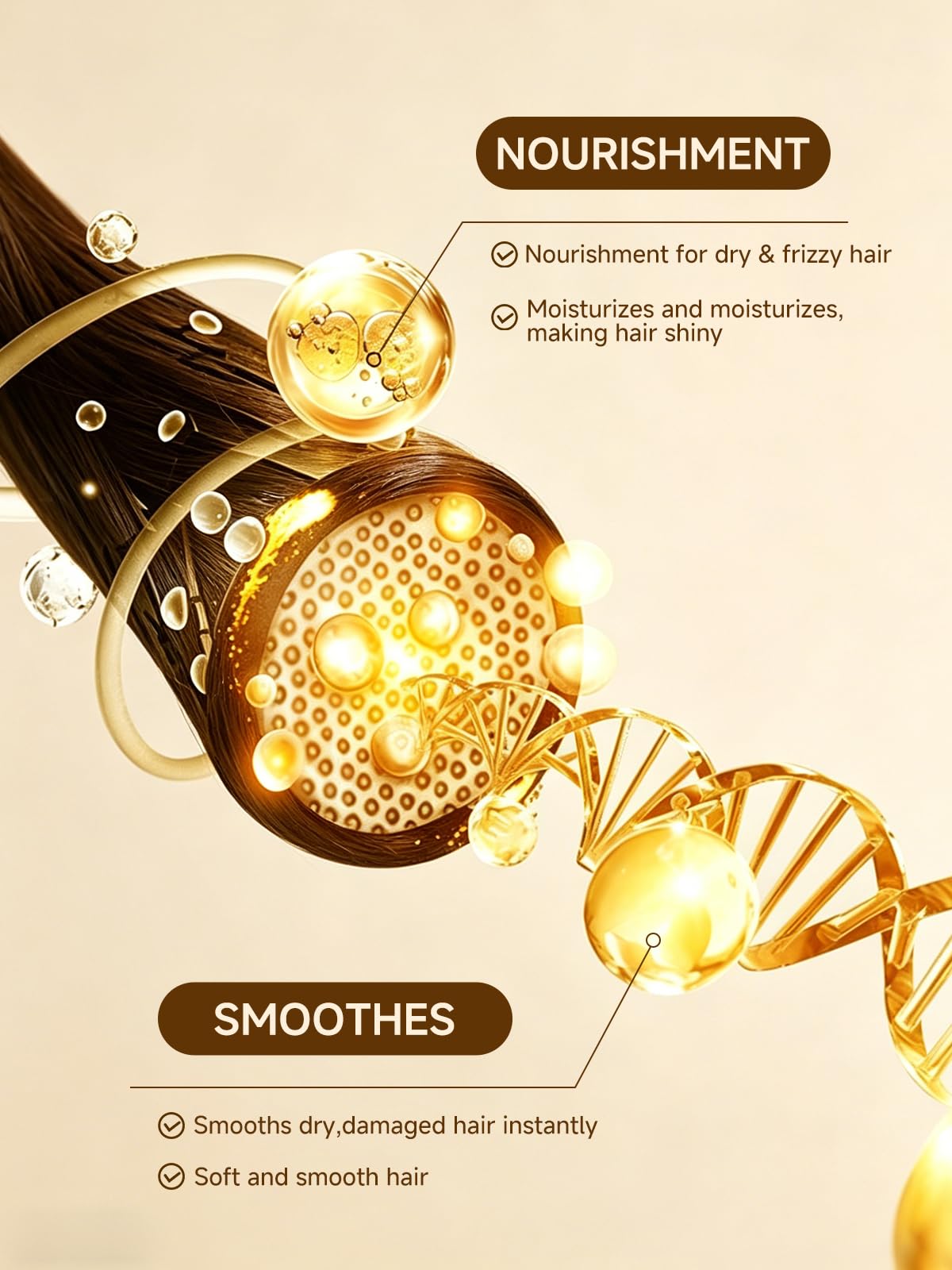 pekinly hair oil dropper detail showing pure argan oil for shine