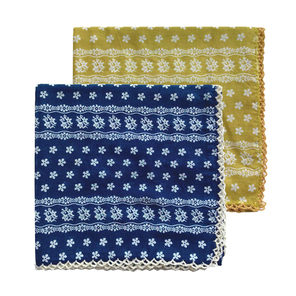 Pemilosci front view of two-pack bandanas showing patterns and packaging, clear styling benefit