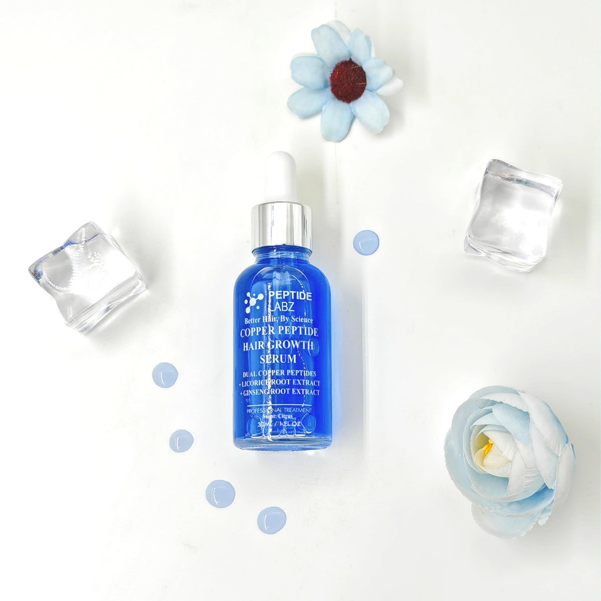 PeptideLabz bottle on bathroom counter suggesting daily routine convenience benefit