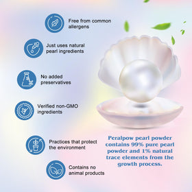 Peralpow mask application on face, brand visible and calming hydration benefit