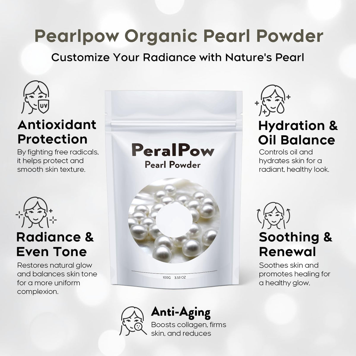 Peralpow powder texture close-up highlighting fine grind for smooth blends