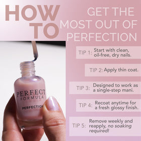 Perfect Formula on a dressing table illustrating everyday elegant routine benefit