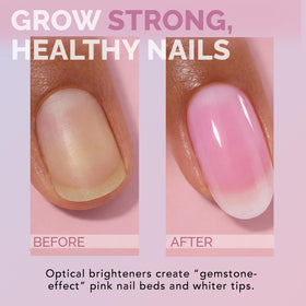 Perfect Formula application on natural nails illustrating quick-dry, hardening finish