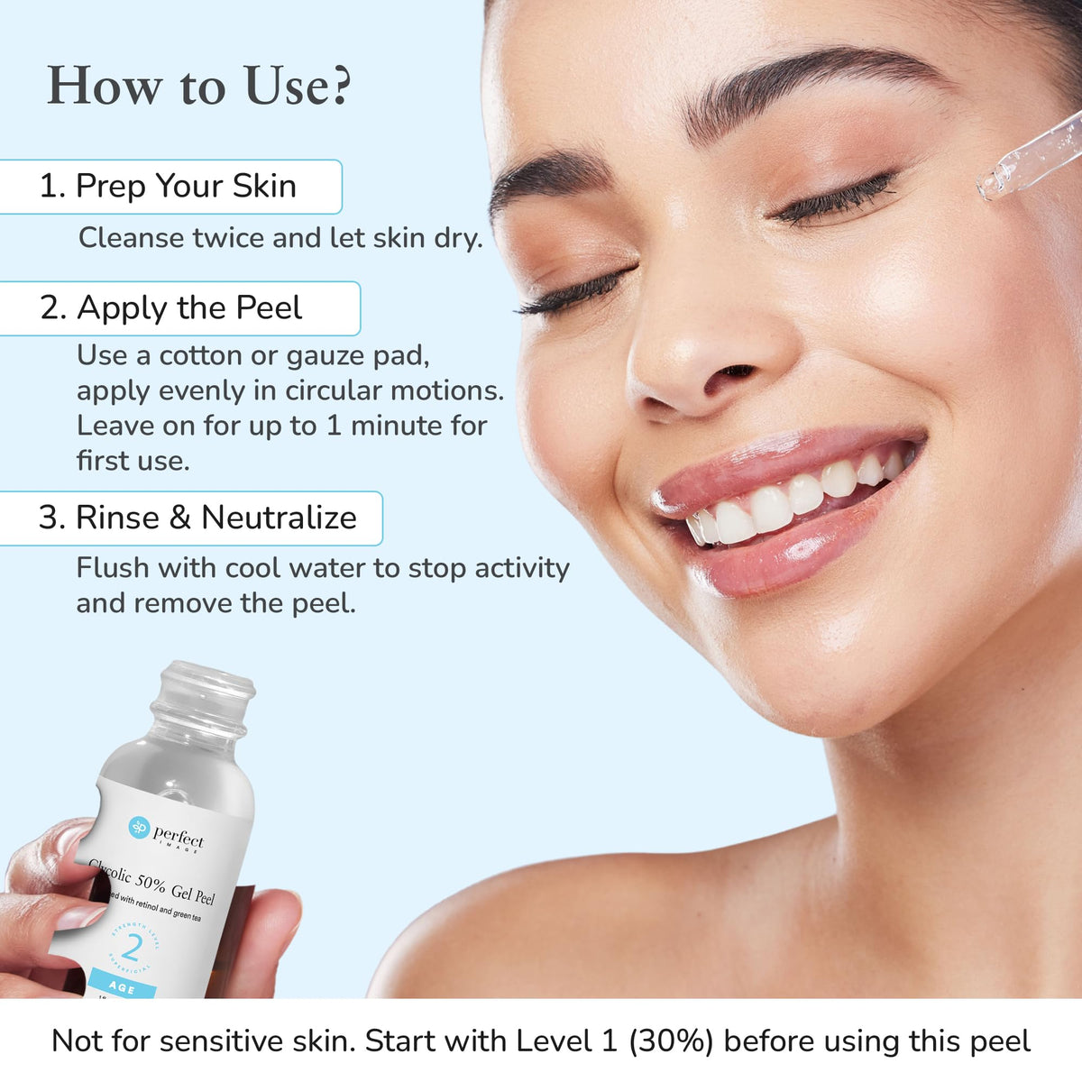 Perfect Image in salon setting used by pro for controlled peel results