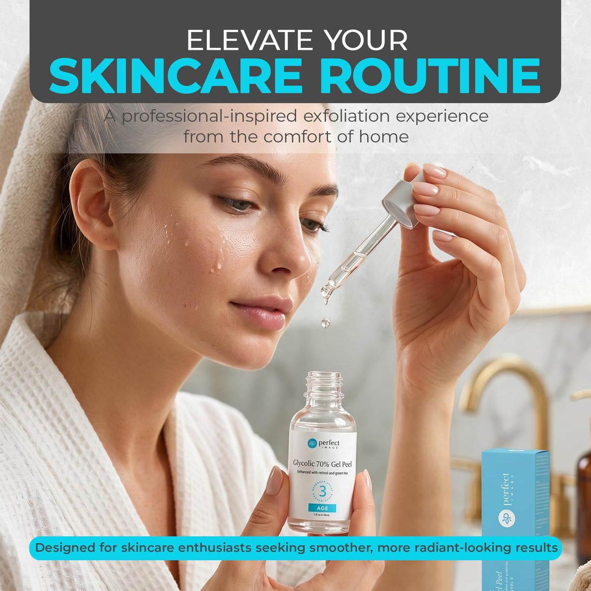 Perfect Image pump dispensing gel texture for even application benefit
