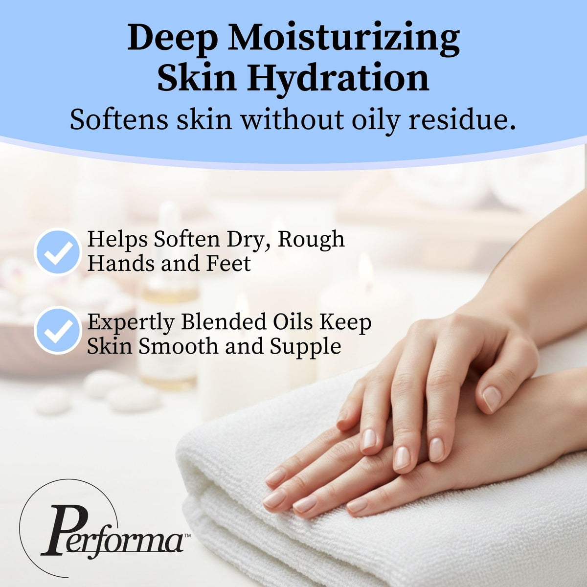 Performa block close-up texture displaying smooth, high‑clarity wax for even melting
