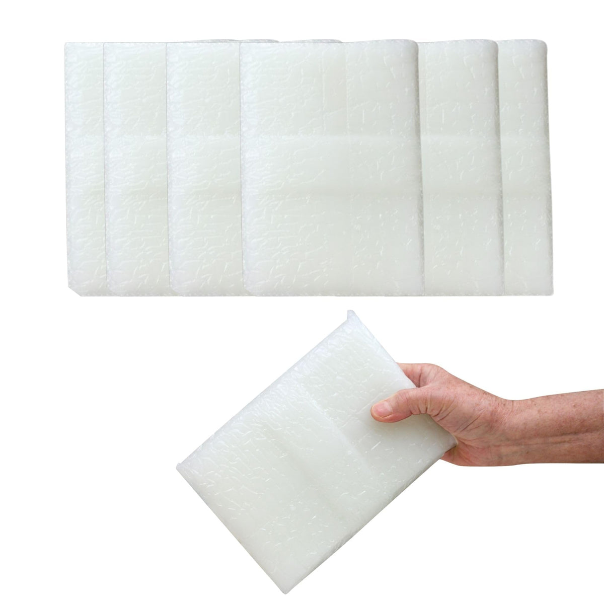 Performa unscented front packaging showing six one-pound blocks for convenience