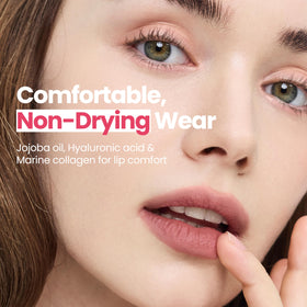Peripera cap label detail highlighting shade number and authentic packaging benefit