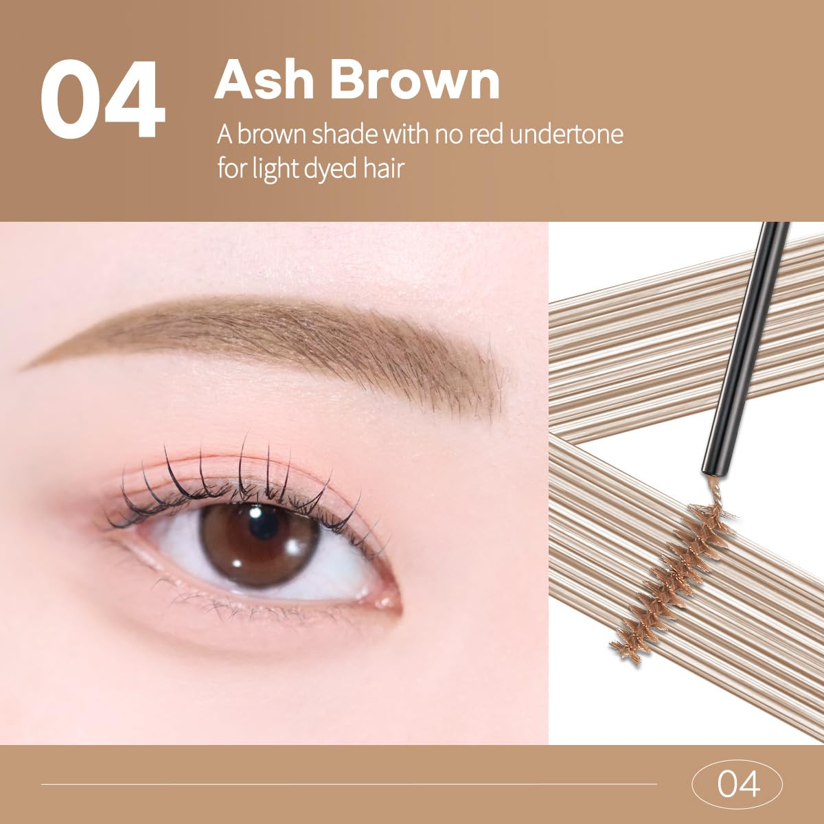 Peripera Speedy Skinny Brow Mascara on vanity with tools shows effortless everyday grooming
