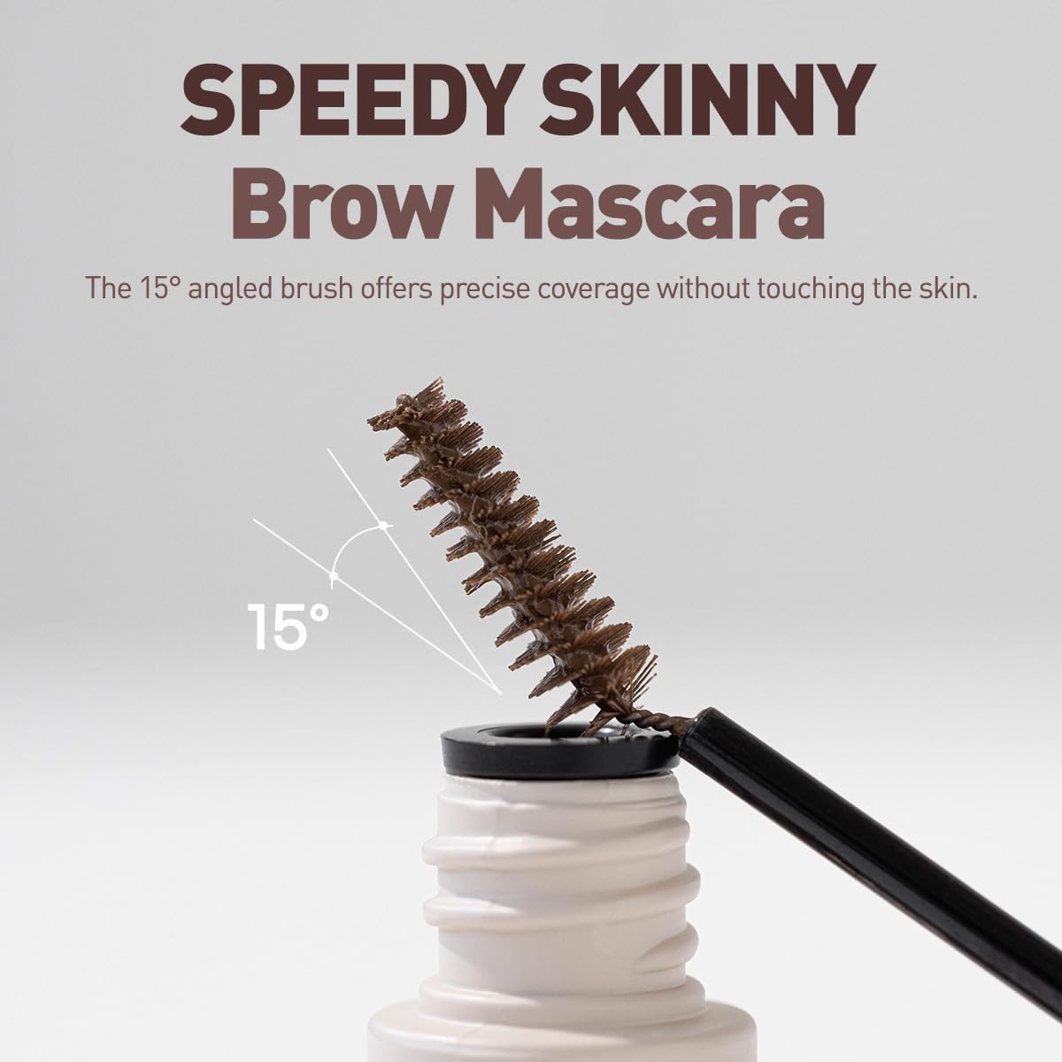Peripera texture swab of taupe ash shade showing smooth, clump-free finish
