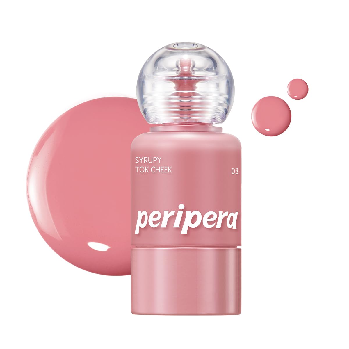 Peripera front packaging showing bottle and label with glossy finish benefit