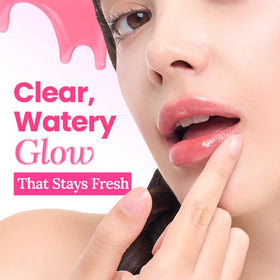 Peripera tint texture swipe showing watery-gloss texture and even layer payoff