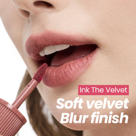 Peripera product texture close-up of mousse tint, shows creamy velvet finish