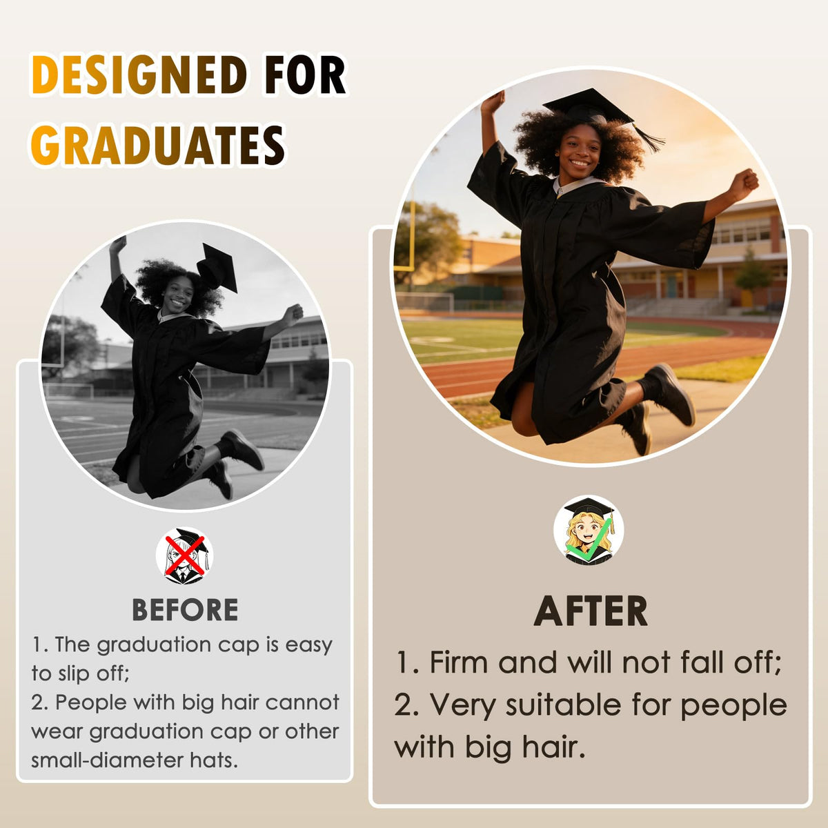 PerldVerge clear band on curly hair preserving volume and style