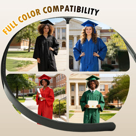 PerldVerge lifestyle graduation photo illustrating confident secure cap